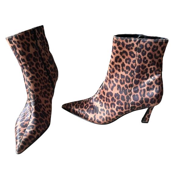 Steve Madden Leena Pointed Toe Bootie Women's 6.5 Leopard Animal Print Party - Picture 1 of 10